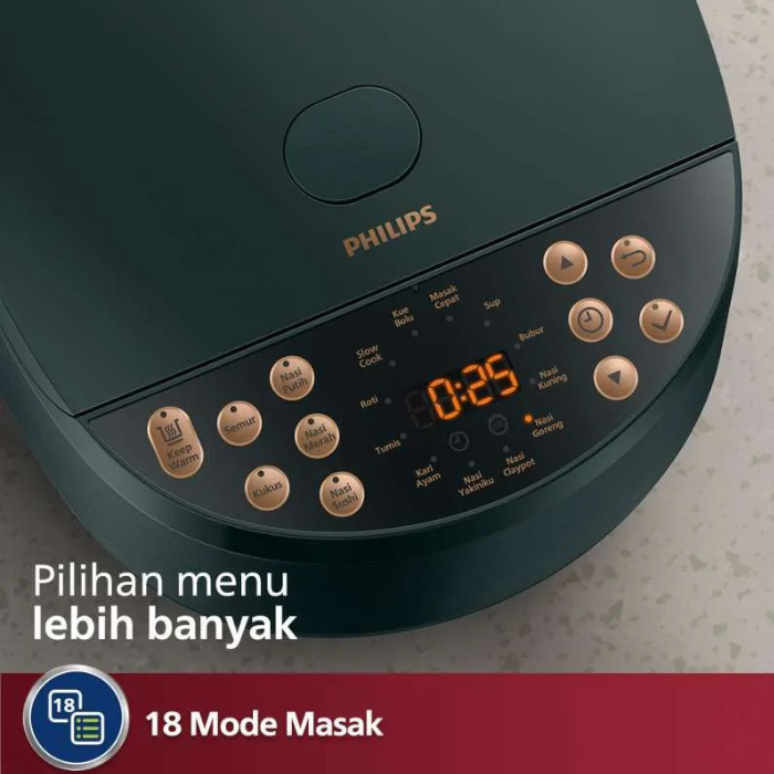 Philips Fuzzy Logic Rice Cooker 1.8 L - HD4515/91 - Dark Forest